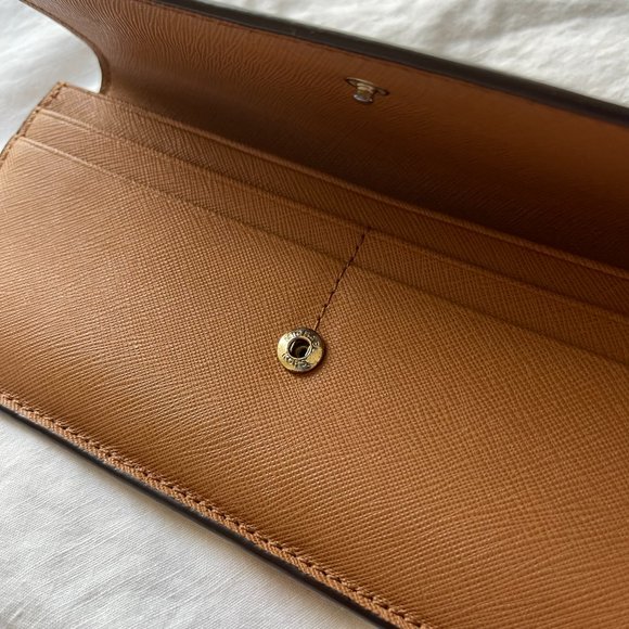 Michael Kors Leather Jet Set Travel Wallet Brown / Caramel - Picture 8 of 13